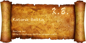 Katona Betta névjegykártya